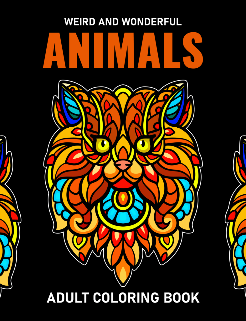 animal coloring book for adults