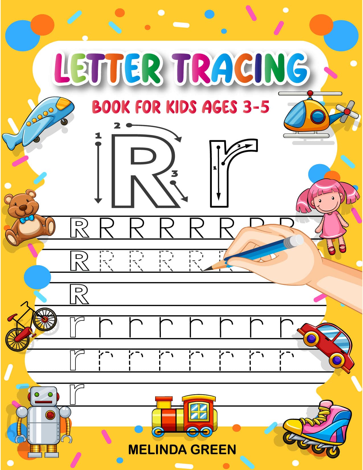 Letter Tracing Book For Kids: Alphabet Handwriting Practice Workbook for Kids 3-5,  Trace And Color Funny Animals,  Lined Paper Included For Practice